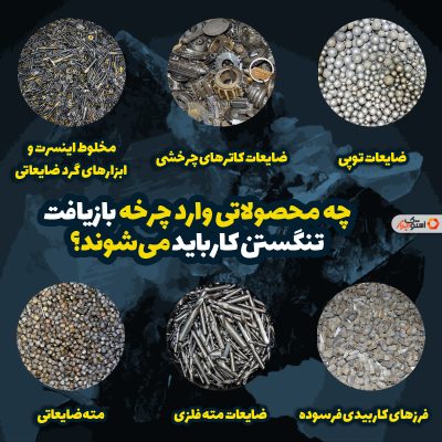 چه محصولاتی وارد چرخه بازیافت تنگستن کارباید می شوند؟